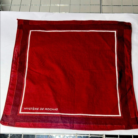 MYSTERE DE ROCHAS 10” Sqaure Cotton Pocket Handkerchief Scarf - Picture 1 of 1